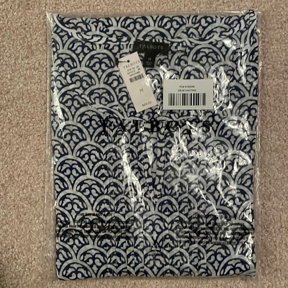 Talbots size: M Color: blue